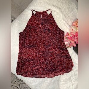 3 x 20$ Banana Republic Red and Black Patterned Tank Top Size Small